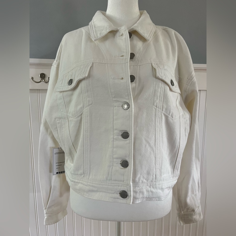 Judy Blue White Jean Jacket NWT